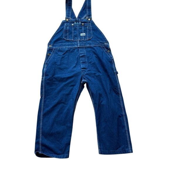 VINTAGE Big Smith Blue Denim Bib Overall Jeans carpenter style Size 42 x 30 - Picture 1 of 10